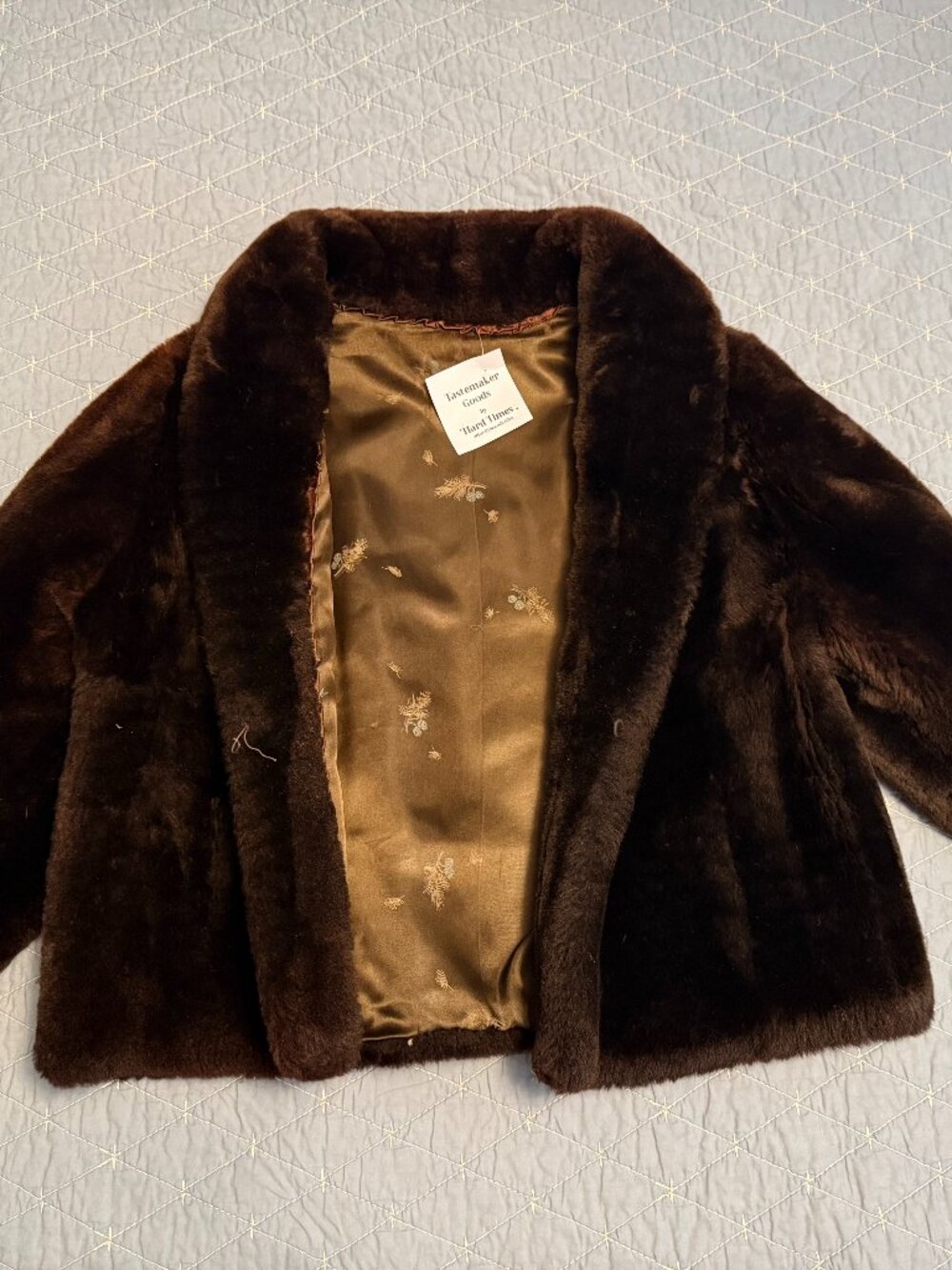 Brown Fur Jacket - Size M